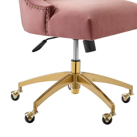 Empower Channel Tufted Performance Velvet Office Chair - BUILDMYPLACE