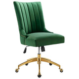 Empower Channel Tufted Performance Velvet Office Chair - BUILDMYPLACE