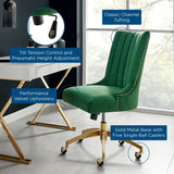 Empower Channel Tufted Performance Velvet Office Chair - BUILDMYPLACE