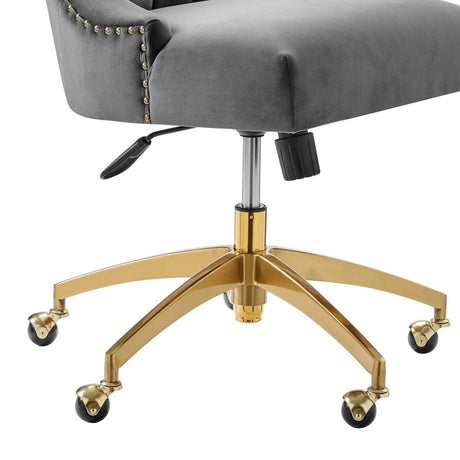 Empower Channel Tufted Performance Velvet Office Chair - BUILDMYPLACE