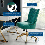 Empower Channel Tufted Performance Velvet Office Chair - BUILDMYPLACE