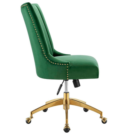 Empower Channel Tufted Performance Velvet Office Chair - BUILDMYPLACE