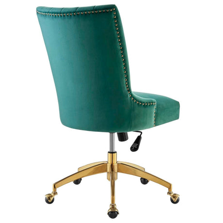 Empower Channel Tufted Performance Velvet Office Chair - BUILDMYPLACE