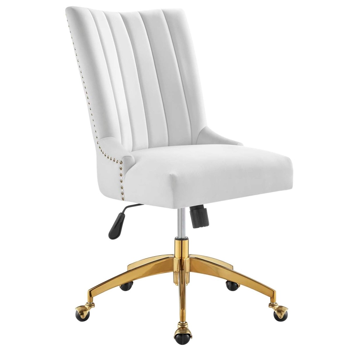 Empower Channel Tufted Performance Velvet Office Chair - BUILDMYPLACE