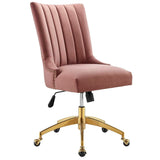 Empower Channel Tufted Performance Velvet Office Chair - BUILDMYPLACE