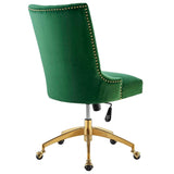 Empower Channel Tufted Performance Velvet Office Chair - BUILDMYPLACE