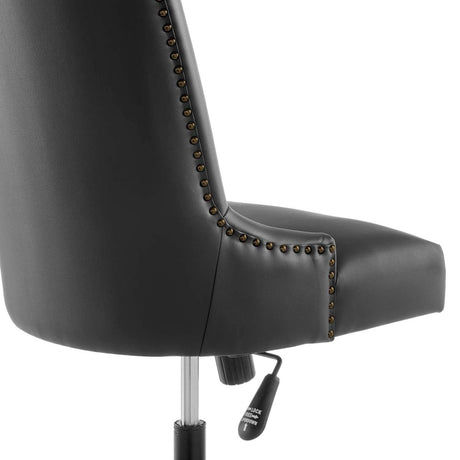 Empower Channel Tufted Vegan Leather Office Chair - BUILDMYPLACE