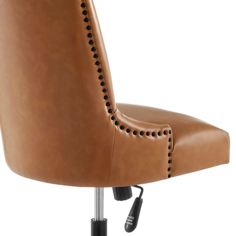 Empower Channel Tufted Vegan Leather Office Chair - BUILDMYPLACE