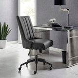 Empower Channel Tufted Vegan Leather Office Chair - BUILDMYPLACE