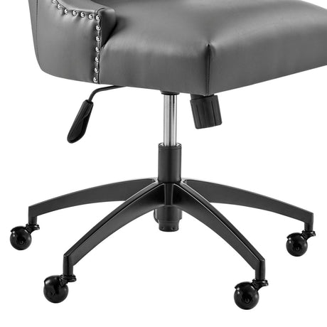 Empower Channel Tufted Vegan Leather Office Chair - BUILDMYPLACE