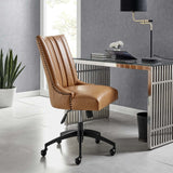 Empower Channel Tufted Vegan Leather Office Chair - BUILDMYPLACE