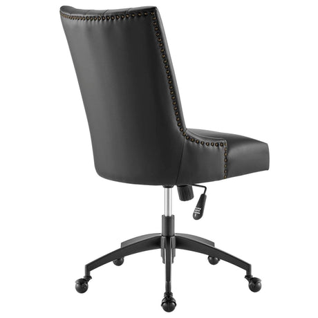 Empower Channel Tufted Vegan Leather Office Chair - BUILDMYPLACE