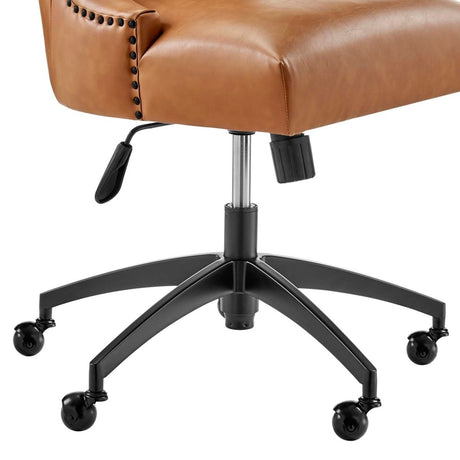 Empower Channel Tufted Vegan Leather Office Chair - BUILDMYPLACE