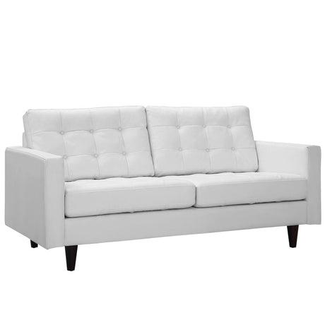 Empress Bonded Leather Loveseat - BUILDMYPLACE