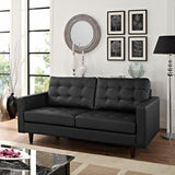 Empress Bonded Leather Loveseat - BUILDMYPLACE