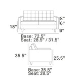 Empress Bonded Leather Loveseat - BUILDMYPLACE