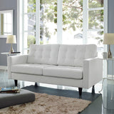 Empress Bonded Leather Loveseat - BUILDMYPLACE