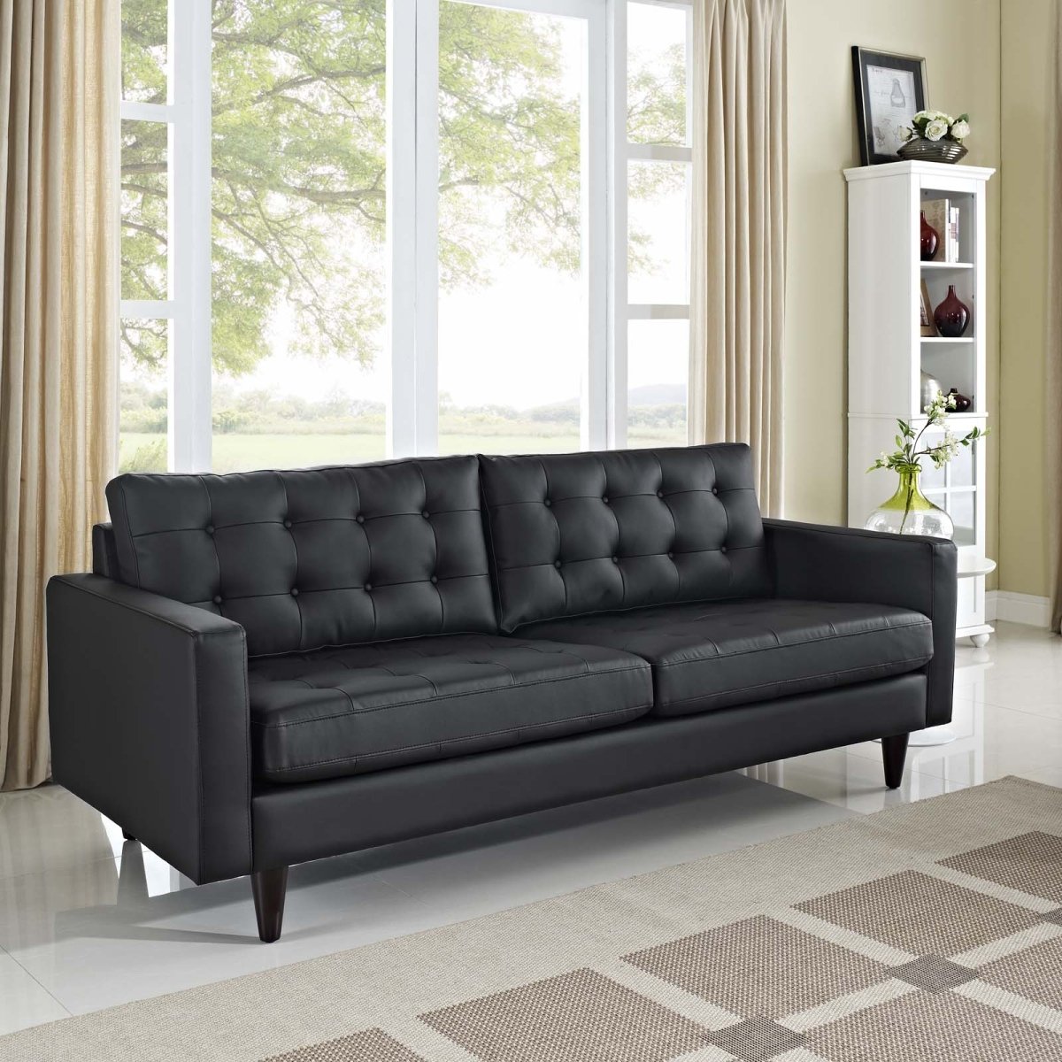 Empress Bonded Leather Sofa - BUILDMYPLACE