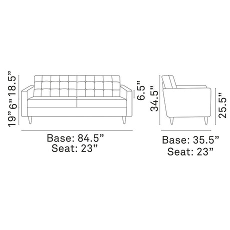 Empress Bonded Leather Sofa - BUILDMYPLACE