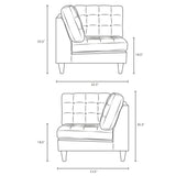 Empress Upholstered Fabric Corner Sofa - BUILDMYPLACE