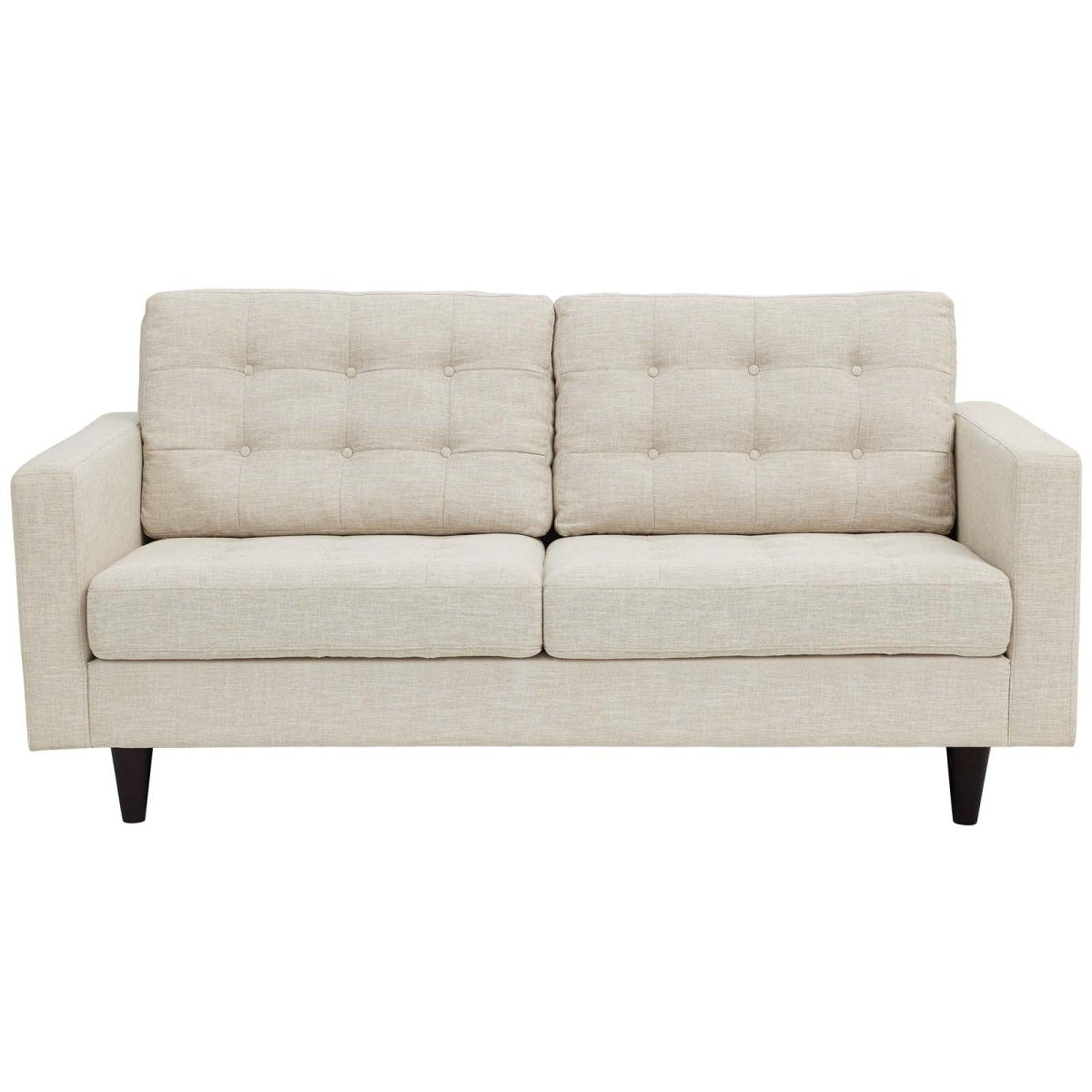 Empress Upholstered Fabric Loveseat - BUILDMYPLACE