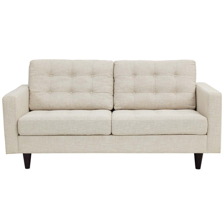 Empress Upholstered Fabric Loveseat - BUILDMYPLACE