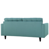 Empress Upholstered Fabric Loveseat - BUILDMYPLACE