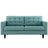 Empress Upholstered Fabric Loveseat - BUILDMYPLACE