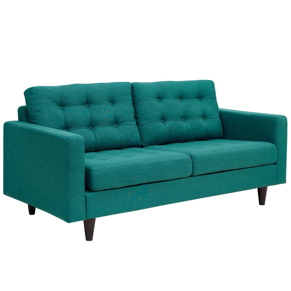 Empress Upholstered Fabric Loveseat - BUILDMYPLACE