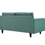 Empress Upholstered Fabric Loveseat - BUILDMYPLACE