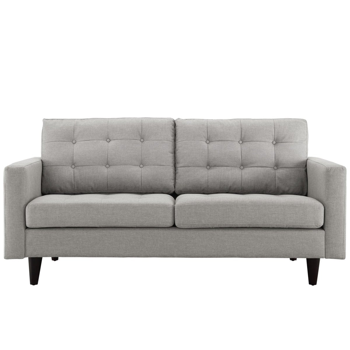 Empress Upholstered Fabric Loveseat - BUILDMYPLACE