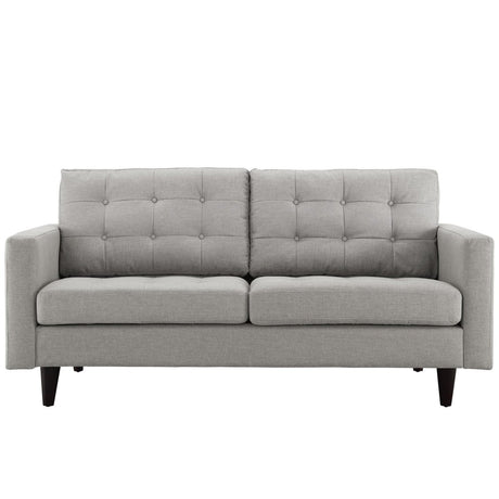 Empress Upholstered Fabric Loveseat - BUILDMYPLACE