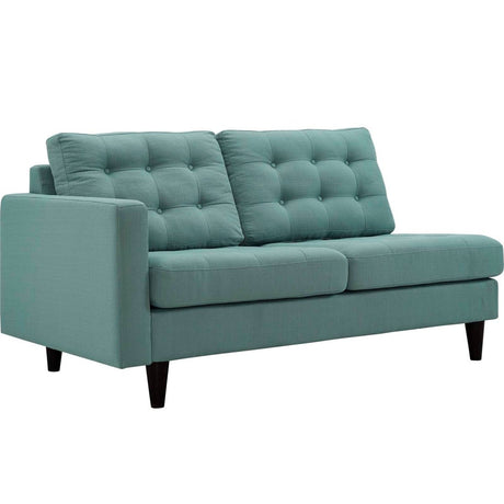 Empress Upholstered Fabric Loveseat - BUILDMYPLACE