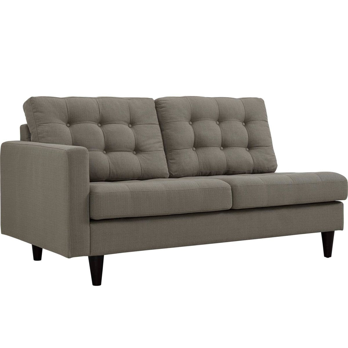 Empress Upholstered Fabric Loveseat - BUILDMYPLACE