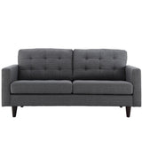 Empress Upholstered Fabric Loveseat - BUILDMYPLACE