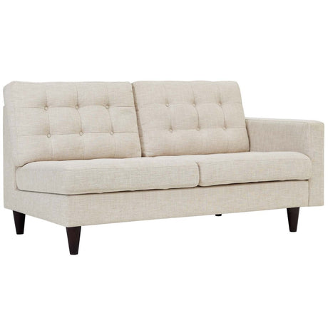 Empress Upholstered Fabric Loveseat - BUILDMYPLACE