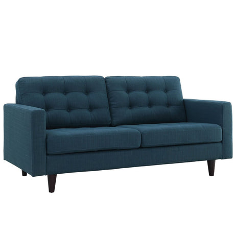 Empress Upholstered Fabric Loveseat - BUILDMYPLACE