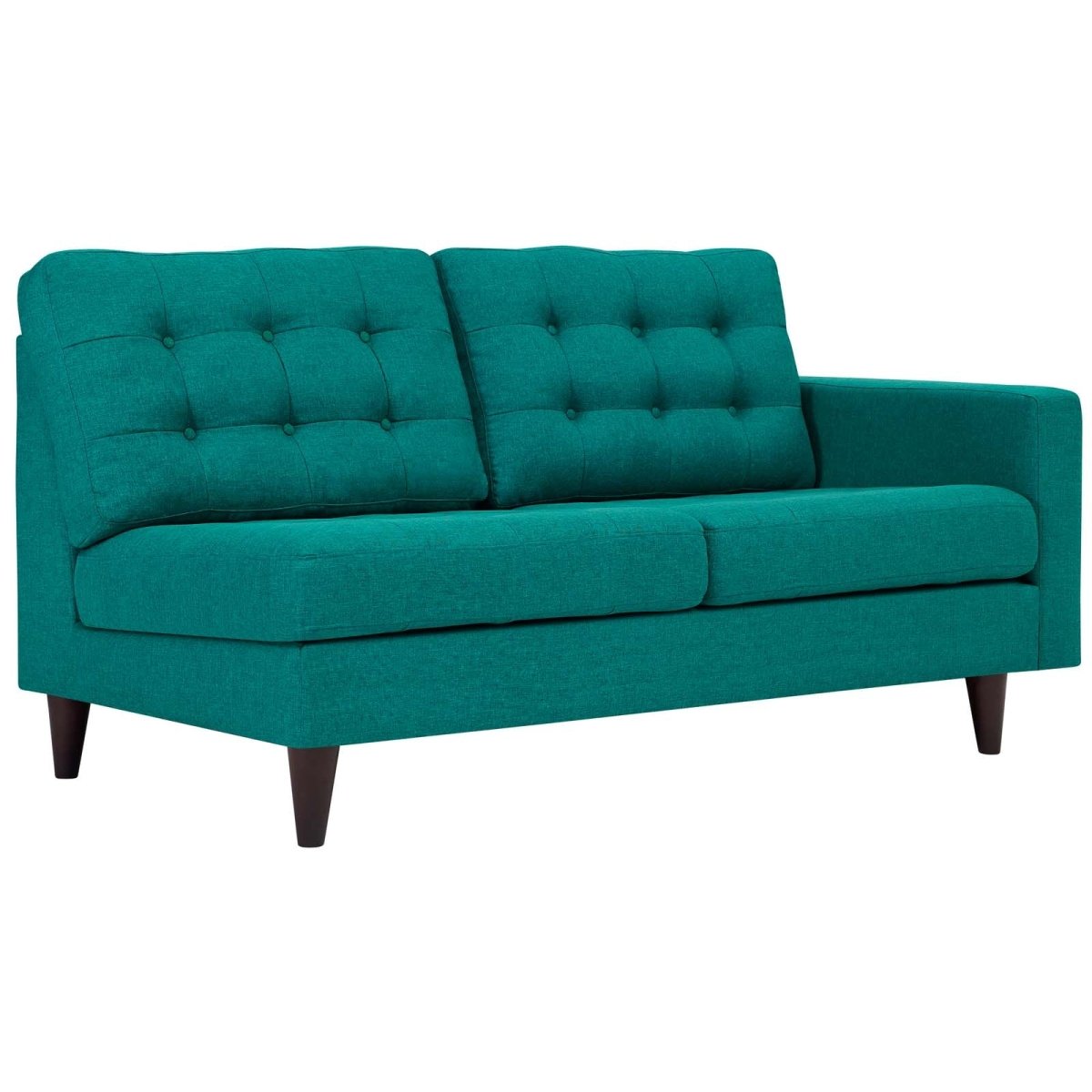 Empress Upholstered Fabric Loveseat - BUILDMYPLACE