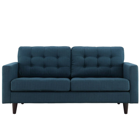 Empress Upholstered Fabric Loveseat - BUILDMYPLACE