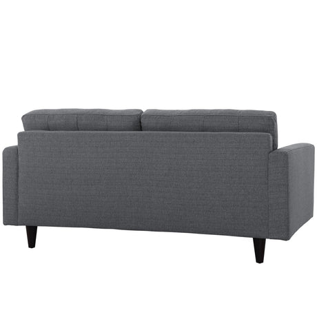 Empress Upholstered Fabric Loveseat - BUILDMYPLACE