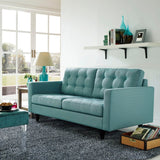 Empress Upholstered Fabric Loveseat - BUILDMYPLACE