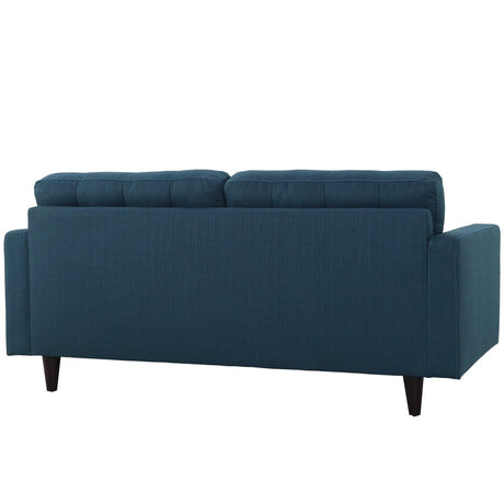 Empress Upholstered Fabric Loveseat - BUILDMYPLACE