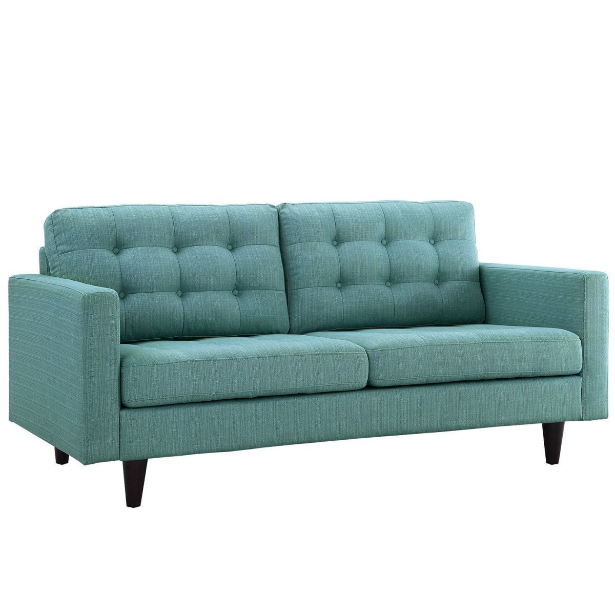 Empress Upholstered Fabric Loveseat - BUILDMYPLACE