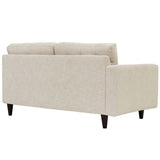 Empress Upholstered Fabric Loveseat - BUILDMYPLACE