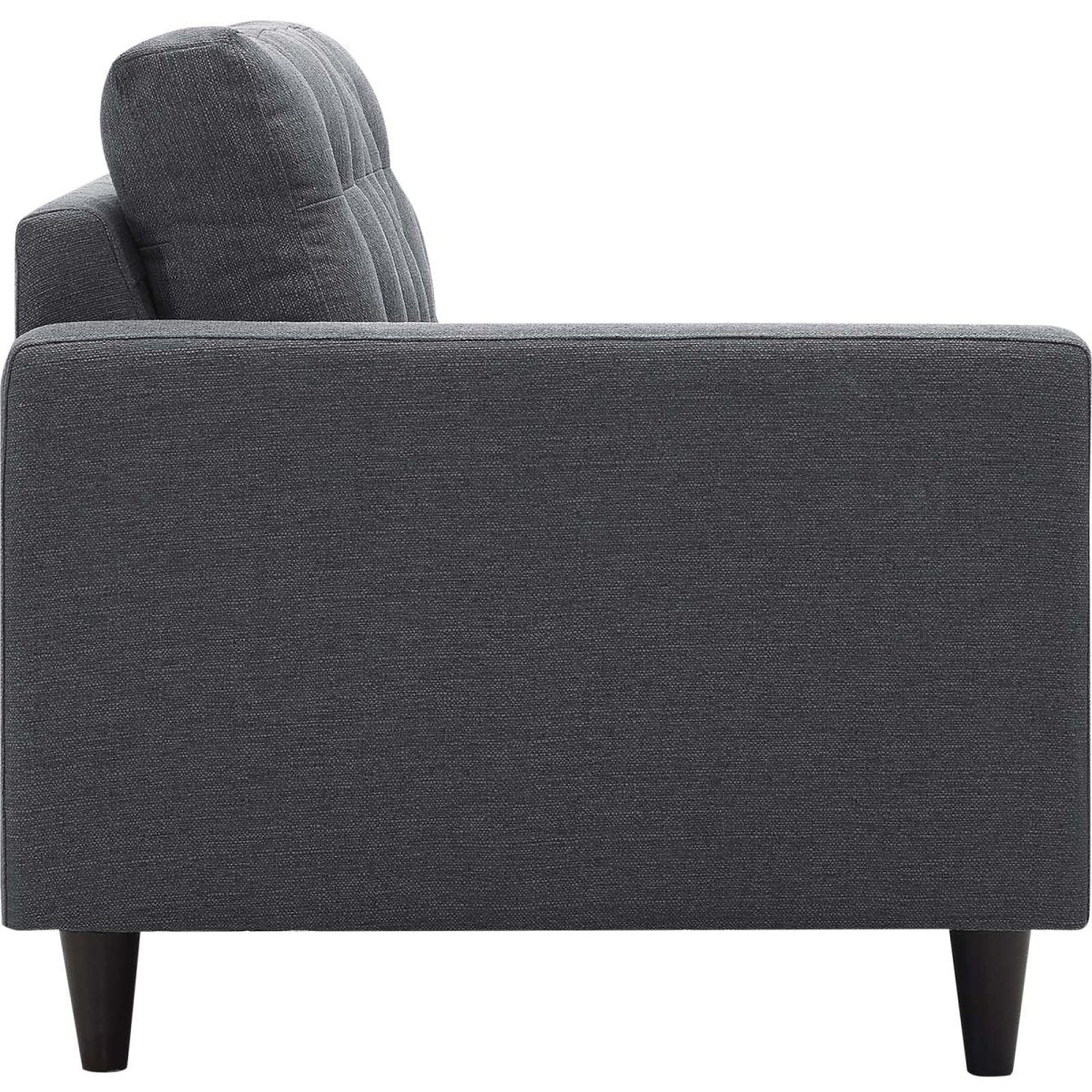 Empress Upholstered Fabric Loveseat - BUILDMYPLACE