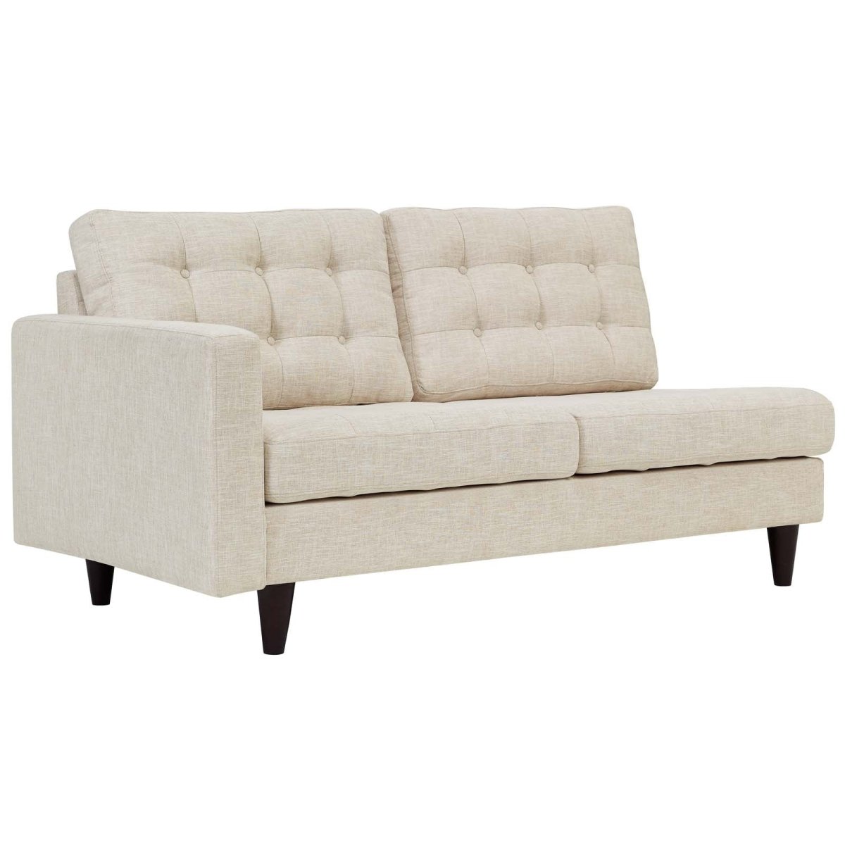 Empress Upholstered Fabric Loveseat - BUILDMYPLACE