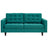 Empress Upholstered Fabric Loveseat - BUILDMYPLACE