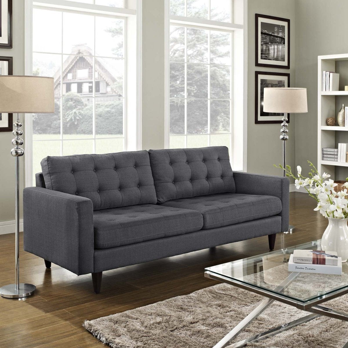 Empress Upholstered Fabric Sofa - BUILDMYPLACE