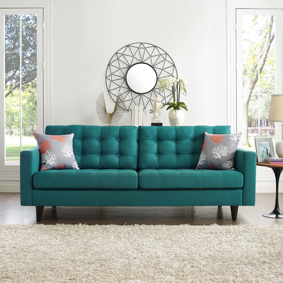 Empress Upholstered Fabric Sofa - BUILDMYPLACE