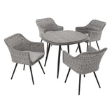 Endeavor 3 Piece Outdoor Patio Wicker Rattan Dining Set - Conversation Chair Set - BUILDMYPLACE